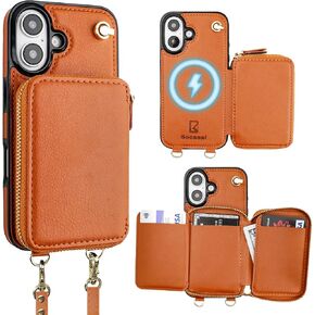 Bocasal for MagSafe Crossbody Wallet Case for iPhone 16, Black in Saudi Arabia
