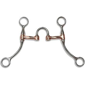 لقمة سنافل للحصان الغربي من الفولاذ المقاوم للصدأ - قطعة فم تصحيحية SS مع براميل نحاسية in Kuwait