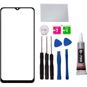 Replacement Repair Front Outer Glass Lens Cover Screen for Samsung A04E SM-A042 / A02 / A12 SM-A045 with OCA Tape Tool (No LCD Touch ＆ Digitizer)