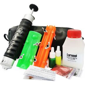 Starter Kit Aluminum Injector 4 oz / 120 ml for Soft Plastic Plastisol Fishing Bait Baits Mold Molds Form Lure Tackle Making with Locking Nozzle on The end of Injector Gift for Fisherman in Saudi Arabia