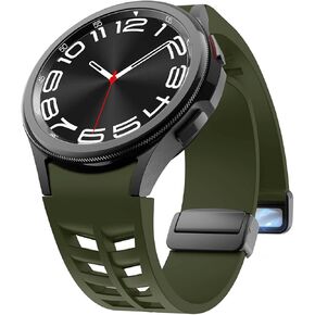 No Gap Watch Band for Samsung Galaxy Watch 7/6/5/4 40mm 44mm/Watch 6 Classic 43mm 47mm/Watch 5 Pro 45mm/Watch 4 Classic 42mm 46mm, 20mm Breathable Silicone Sport Strap for Women & Men