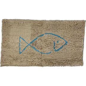 Dog Gone Smart - Aqua Sponge Mat, Absorbent Aquatic Floor Mat, Khaki, 20x36 Large