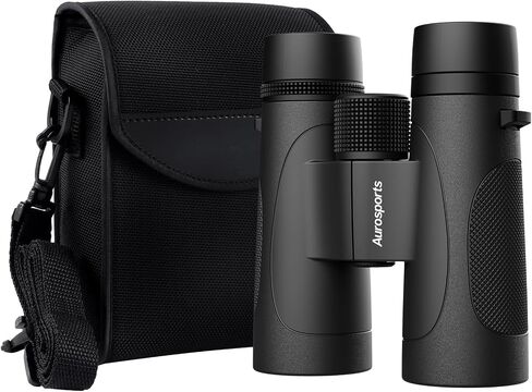 12x42 UHD Waterproof Binoculars for Adults: Aurosports High Powered Binoculars Easy Focus - Large View Lightweight Binoculars with Clear Low Light Vision for Bird Watching Hunting Trip Hiking Black in Saudi Arabia