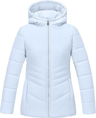 WULFUL Girl’s Winter Waterproof Coat Warm Hooded Parka Jacket Long in Kuwait