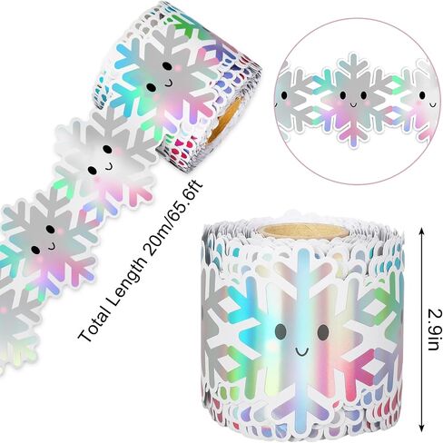 Whaline 65.6 Ft Halloween Ghost Bulletin Board Border Holographic Ghost Die Cut Trim Border Roll for Halloween Classroom Chalkboard Decor in Saudi Arabia