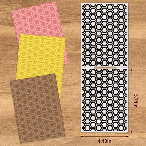 Threetols 3-D Textured Impressions Embossing Folder, Dot Background Embossing Folder for Card Making, Rain Frame DIY Plastic Scrapbooking Photo Album Card Paper DIY Craft Decor Template Mold in Kuwait