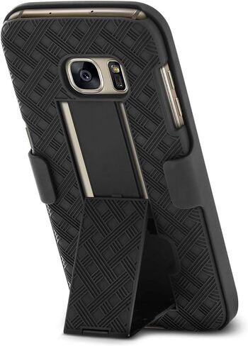 حافظة Galaxy S7، حافظة Aduro Shell & Holster Combo حافظة رفيعة للغاية مع مسند مدمج + حافظة بمشبك حزام دوار لهاتف Samsung Galaxy S7 in Kuwait