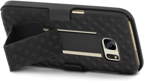 حافظة Galaxy S7، حافظة Aduro Shell & Holster Combo حافظة رفيعة للغاية مع مسند مدمج + حافظة بمشبك حزام دوار لهاتف Samsung Galaxy S7 in Kuwait