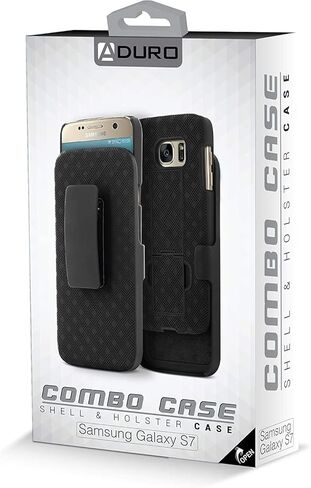 حافظة Galaxy S7، حافظة Aduro Shell & Holster Combo حافظة رفيعة للغاية مع مسند مدمج + حافظة بمشبك حزام دوار لهاتف Samsung Galaxy S7 in Kuwait