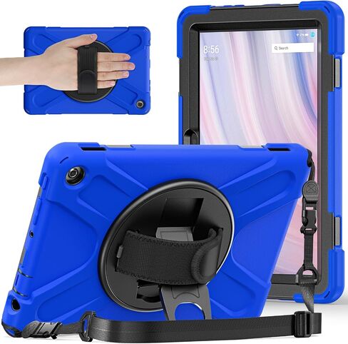 for Amazon Fire HD 10 & Fire HD 10 Kids Pro Tablet Case (13th Gen, 2023 Release), Heavy Duty Shockproof Case with Hand/Shoulder Strap Rotating Kickstand, Colourful Pink in Saudi Arabia