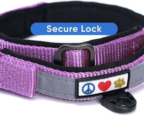 Pawtitas Lumberjack Padded Martingale Collar for Dogs | Soft Neoprene Dog Collar for Your pet's Comfort Made with Reflective Band for Maximum Visibility | Fits Small and Large Pets - XXS Orchid in Kuwait