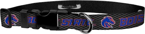 Dog Collar – Boise State University Broncos Adjustable Pet Collars, 1 Inch Wide, Large, Carbon Fiber in Saudi Arabia