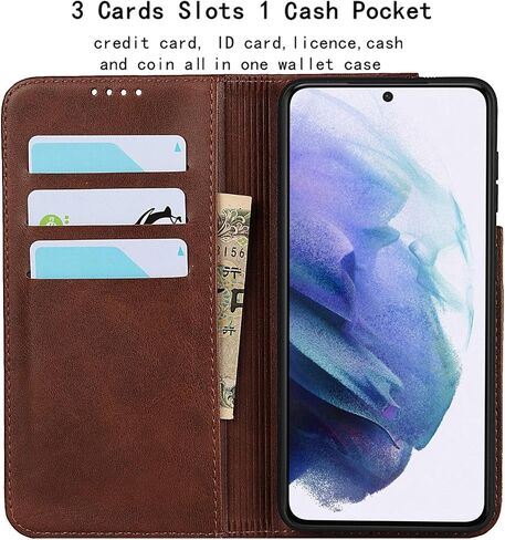 Jaorty for Galaxy S21+ Wallet Case,Premium PU Leather Flip Folio Case,Card Slots,Cash Pocket,Kickstand,Magnetic Closure Case for Samsung Galaxy S21+ S21 Plus 5G (2021 Release) 6.7 Inch,Black in Saudi Arabia