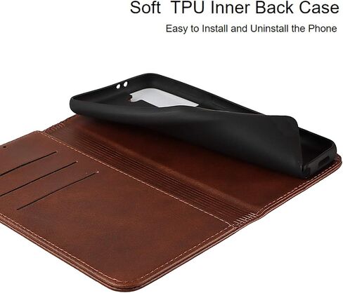 Jaorty for Galaxy S21+ Wallet Case,Premium PU Leather Flip Folio Case,Card Slots,Cash Pocket,Kickstand,Magnetic Closure Case for Samsung Galaxy S21+ S21 Plus 5G (2021 Release) 6.7 Inch,Black in Saudi Arabia