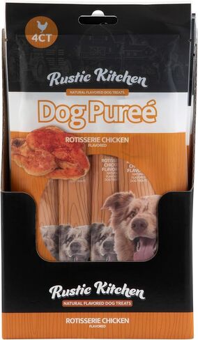 Lickable Dog Treat Rotisserie Chicken 4 ct, High Protein Dog Puree Snack or Meal Topper for All Breeds, Small, Medium and Large Dogs in Saudi Arabia