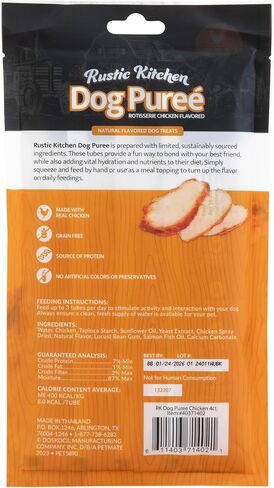 Lickable Dog Treat Rotisserie Chicken 4 ct, High Protein Dog Puree Snack or Meal Topper for All Breeds, Small, Medium and Large Dogs in Saudi Arabia