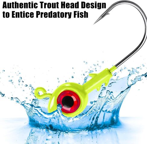 10 Pack Fishing Jig Heads, Saltwater Swimbait Jig Heads for Bass Fishing, Trout Jigs for Plastic Bait Fishing Freshwater 1/2 oz 3/8oz 1/4oz 3/16oz in Saudi Arabia