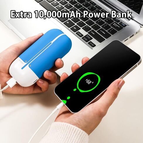 Karecel جهاز تدفئة اليد القابل لإعادة الشحن، 10000 مللي أمبير في الساعة 360 درجة بنك طاقة كهربائي لتدفئة اليد، علاج حراري محمول رائع لرينود والجولف والصيد والتخييم وهدايا النساء والرجال in Saudi Arabia