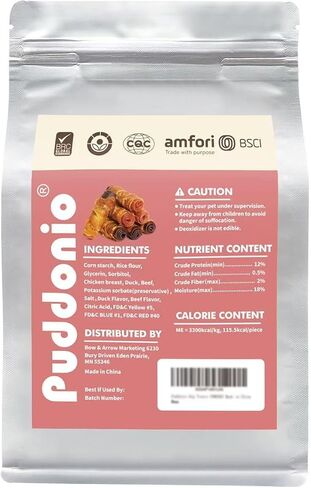 Dog Treats, Triple Flavor Chicken Duck Beef Meat Rolls, Rawhide Free Dog Snacks, Soft Dog Treats for Small Dogs, 21.16 oz in Kuwait
