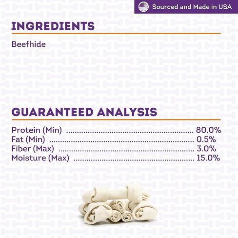 USA Beefhide Large Assorted Dog Chew Treats - Natural Flavor, 6 Count/1 Pack in Saudi Arabia
