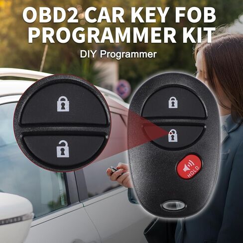 Obd2 Car Key Fob Kit for Toyota Tacoma 315Mhz GQ43VT20T 3 Button Reusable | Replacement Keyless Entry Remote 1 Set for Toyota Tundra Sequoia Highlander Sienna in Saudi Arabia