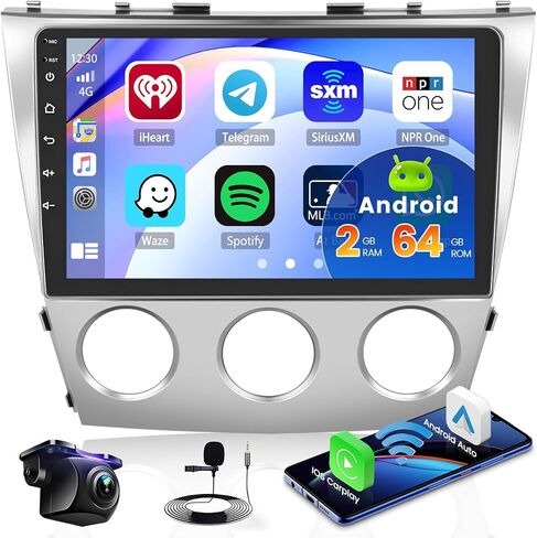 2+64GB Android 13 Car Stereo for Toyota Camry 2006-2011 Wireless Carplay Android Auto, 10.1 Inch HD Touch Screen Car Radio with Backup Camera/GPS Navi/WiFi/Bluetooth/SWC/FM RDS/EQ in Saudi Arabia