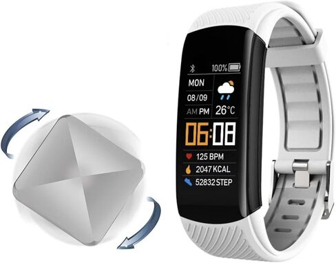 sanjimida Fitness Tracker Watch, Heart Rate Monitor, Sleep Tracker, Calorie Counter, Activity Tracker, Micro-USB Connected, Smartwatch for Men and Women (Black) in Saudi Arabia