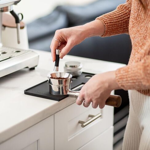 The WDT Tool | Silver | 0.4 mm Pins | 6 Pins & Storage Vault | Stainless Steel & Silicone | Distribute Coffee Grounds | Prevent Channeling & Spurting | Better Tasting Coffee in Saudi Arabia