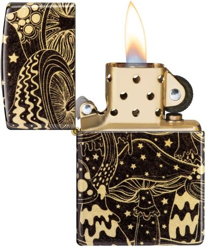 Zippo Mushroom Drift Design 540 Tumbled Brass Pocket Lighter in Saudi Arabia