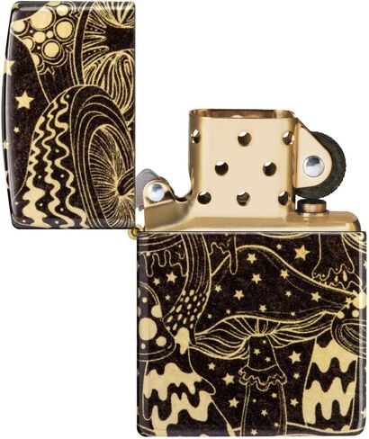 Zippo Mushroom Drift Design 540 Tumbled Brass Pocket Lighter in Saudi Arabia