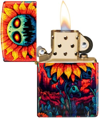 Zippo Mushroom Drift Design 540 Tumbled Brass Pocket Lighter in Saudi Arabia