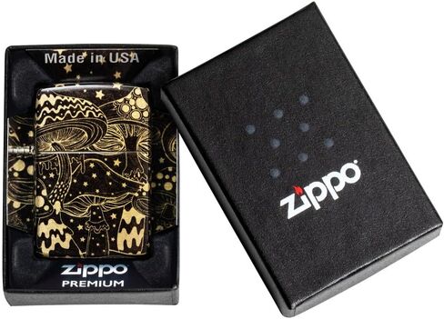 Zippo Mushroom Drift Design 540 Tumbled Brass Pocket Lighter in Saudi Arabia