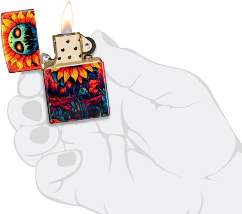 Zippo Mushroom Drift Design 540 Tumbled Brass Pocket Lighter in Saudi Arabia