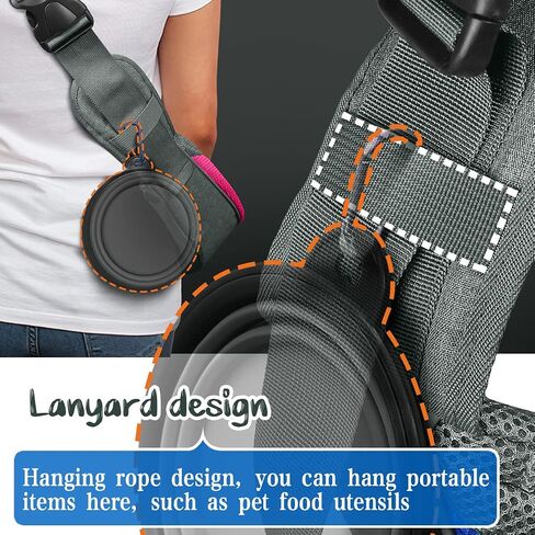 Dog Sling Carrier Anti - Pinch Hair Adjustable Breathable Mesh Sling Bag Carrier for Small Dogs Cats (S - Up to 6 lbs, Pink - Grey) in Saudi Arabia
