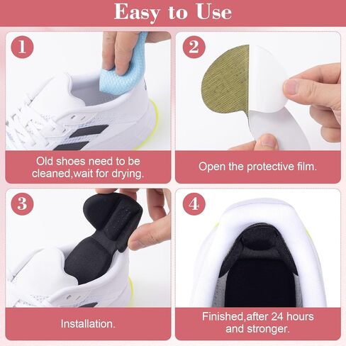 Joez Wonderful 4 Pairs Heel Pads for Shoes Too Big, Heel Inserts for Shoes with Non-Slip Gel Dots, Heel Protectors Shoe Cushions, High Heel Comfort Pads for Women and Men (Black, Beige) in Saudi Arabia