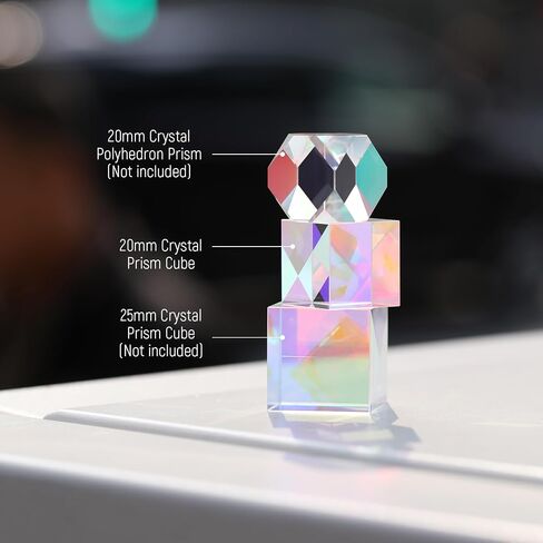Neewer 25mm K9 Crystal Photography Prism Cube, Color HD Optical Glass Cube, RGB Dispersion Prism, Photography Props, for Home Decoration, Physics Teaching, Light Spectrum Education, CY005 in Saudi Arabia
