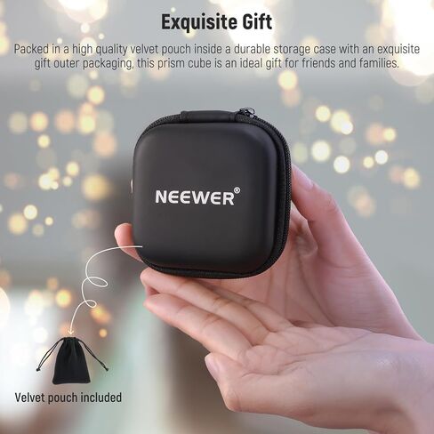 Neewer 25mm K9 Crystal Photography Prism Cube, Color HD Optical Glass Cube, RGB Dispersion Prism, Photography Props, for Home Decoration, Physics Teaching, Light Spectrum Education, CY005 in Saudi Arabia