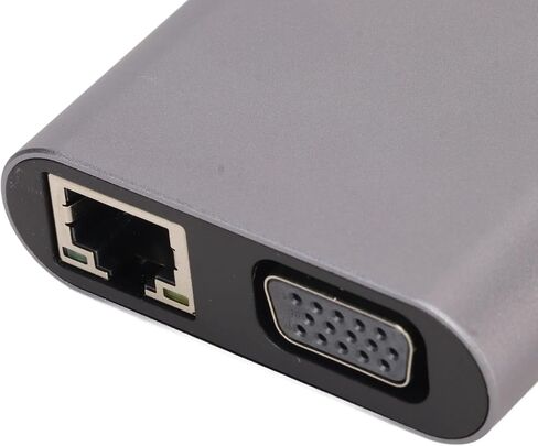 محور USB C، محول USB C 1 في 1 دونجل مع 4K HDMI وVGA وType C PD وUSB3.0 وRJ45 Ethernet متوافقة مع أجهزة الكمبيوتر المحمول in Kuwait