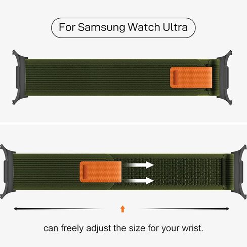 حزام تريل متوافق مع ساعة سامسونج جالاكسي الترا 47 ملم (2024)، حزام معصم بديل رياضي من نسيج النايلون متوافق مع سامسونج جالاكسي الترا 47 ملم للنساء والرجال in Kuwait