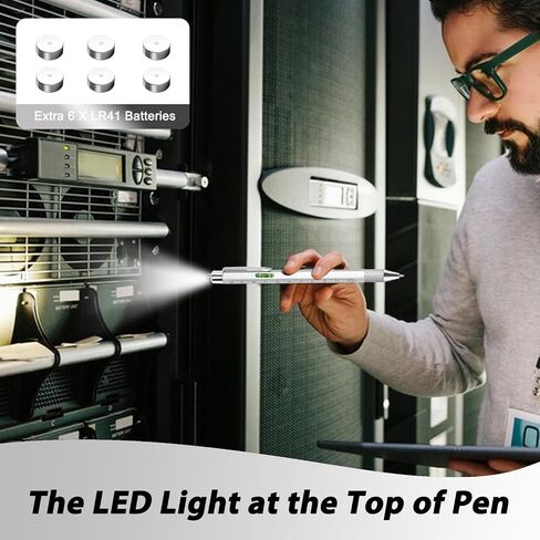 Pen Gifts for Men, Cool Gadgets 6 in 1 Multitool Pen, Stocking Stuffers for Men Women, Useful Gadgets Gift for Him Dad Husband Women on Christmas, Valentine's Day, Father's Day, Birthday in Saudi Arabia