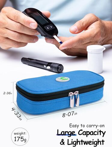 Insulin Cooler Travel Case TSA Approved, Medication Cooler for Travel with 2 Ice Packs (Black) in Saudi Arabia
