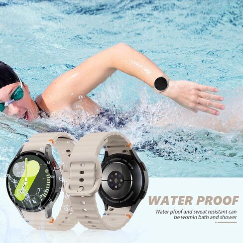 Sport Band for Samsung Galaxy Watch 7 Band 40mm 44mm,No Gap Soft Silicone Strap for Galaxy Watch 6 5 4 FE Band 40mm 44mm/Galaxy Watch 6/4 Classic 47mm 43mm 46mm 42mm/Watch 5 pro 45mm Men Women,6 Pack in Saudi Arabia