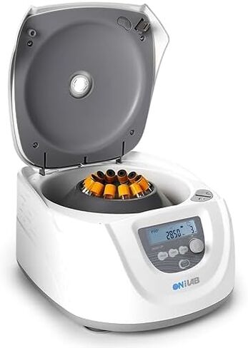 ONiLAB Lab PRP Centrifuge Machine 8x15mL/10mL, 300-4000rpm(Max. 1860xg),Digital Lab PRF Centrifuge Timer 30sec-99min55sec/Continuous Mode,Noise≤55dB.110V in Saudi Arabia