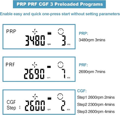 ONiLAB Lab PRP Centrifuge Machine 8x15mL/10mL, 300-4000rpm(Max. 1860xg),Digital Lab PRF Centrifuge Timer 30sec-99min55sec/Continuous Mode,Noise≤55dB.110V in Saudi Arabia