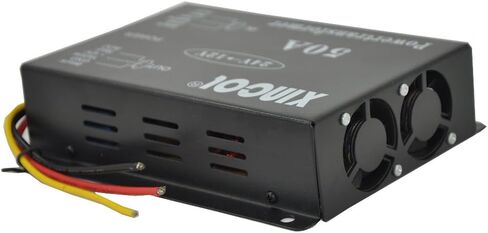 DC 24V to DC12V 50A 600W Buck Voltage Reducer DC/DC Car Truck Power Converter Step-Down Regulator Transformer with Double Built-in Fans Full Protections Memory(RAM) and Inline Fuse in Saudi Arabia