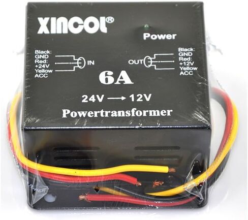 DC 24V to DC12V 50A 600W Buck Voltage Reducer DC/DC Car Truck Power Converter Step-Down Regulator Transformer with Double Built-in Fans Full Protections Memory(RAM) and Inline Fuse in Saudi Arabia