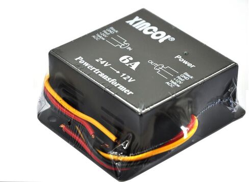 DC 24V to DC12V 50A 600W Buck Voltage Reducer DC/DC Car Truck Power Converter Step-Down Regulator Transformer with Double Built-in Fans Full Protections Memory(RAM) and Inline Fuse in Saudi Arabia