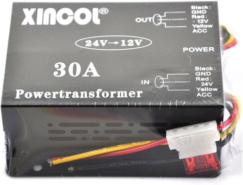 DC 24V to DC12V 50A 600W Buck Voltage Reducer DC/DC Car Truck Power Converter Step-Down Regulator Transformer with Double Built-in Fans Full Protections Memory(RAM) and Inline Fuse in Saudi Arabia