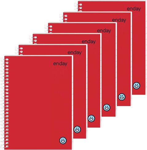Small Spiral Notebook 5x7, Mini Spiral Notebook with Blue Poly Cover, Journals For Writing Spiral Bound, Small Notebook for Home, Office Accessories, 80 Sheets Per Pad, 6 Pack - By Emraw in Saudi Arabia