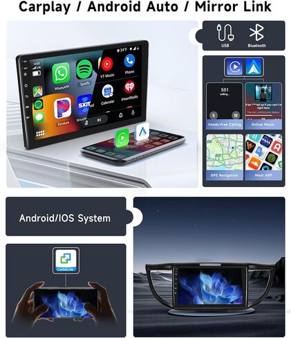 8 CORE 2G+64G Car Stereo for Honda CRV 2012 2013 2014 2015 2016, Wireless Carplay Android Auto with Android 13, 9 Inch Touch Screen Car Radio, Bluetooth, GPS, WiFi, SWC, DSP + HD Backup Camera in Saudi Arabia